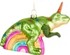 BRUBAKER Einhorn T-Rex Regenbogen Weihnachtskugel aus Glas Produktbild-Vorschau 1