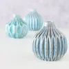 Boltze Keramik Vase Blau Shabby Chic 3er Set für Blumen & Produktbild-Vorschau 6