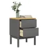 vidaXL Comodino grigio 45x39x57 cm in legno di pino Anteprima dell’immagine prodotto 4