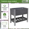 Hochbeet mit Ablage 79x46x74 cm 65 Liter Holzoptik robust Produktbild-Vorschau 2