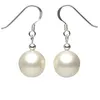 Ohrringe Ohrhänger Muschelkernperlen 12mm & 925 Silber weiß Produktbild-Vorschau 1
