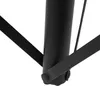 A close-up view of the base of a black cello stand, showing its folding mechanism and support legs. Náhled obrázku produktu