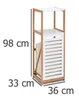 Zeller Badezimmerregal, MDF/Bambus, 33x36x98 cm, weiß/braun Produktbild-Vorschau 5