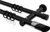 Interdeco Gardinenstange / Vorhangstange Schwarz, Typ Produktbild-Vorschau 1