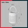 KOTARBAU® Windlicht mit Henkel Metall Weiß ⌀ 12,5 cm Höhe Produktbild-Vorschau 3