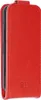 A red flip cover case for a smartphone, with the phone partially visible inside. Podgląd zdjęcia produktu