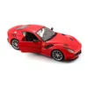 A red Ferrari F12TDF model car with the driver's side door open, shown on a white background. Produktbild-Vorschau
