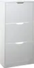 Schuhschrank aus Holz 115 x 60 x 24 cm - Farbe Weiß Produktbild-Vorschau 1