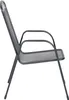 A side view of a dark gray metal outdoor chair. Produktbild-Vorschau
