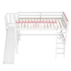 Hochbett mit LED-Beleuchtung (mit Rutsche und Regal, 90x200 Produktbild-Vorschau 10