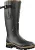 A single green rubber boot with a tan sole and black buckle strap. Anteprima dell’immagine prodotto
