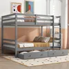okwish Etagenbett Holzbett 140*200cm mit Stauraum- 2 Produktbild-Vorschau 3