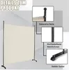 COSTWAY 184 x 184cm Raumteiler auf Rollen, Paravent mit Produktbild-Vorschau 4