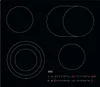 A top-down view of a black induction hob with four cooking zones and a digital control panel. Anteprima dell’immagine prodotto