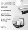 Marketing image showcasing Nielsen picture frames with text highlighting design and selection, and a circular inset showing framed artwork. Náhled obrázku produktu