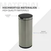 ML-Design Mülleimer mit Sensor 40L rund, Edelstahl Silber Produktbild-Vorschau 7
