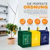 A product shot of three recycling bags with text and icons describing their use. Produktbild-Vorschau