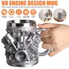 V8 Motoren Edelstahlbecher, für Zuhause, Büro, Reisen, Produktbild-Vorschau 4