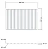 Dessin technique – DEOS Grille de cuisson en acier inoxydable 45 × 30 cm Voir les images du produit
