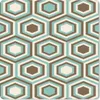 MuchoWow® Mauspad Mousepad Retro - Honigwabe - Blau - Braun Produktbild-Vorschau 1