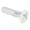 A white plastic anchor with a flange and cross-shaped opening on a white background. Produktbild-Vorschau