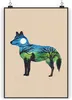 Mr. & Mrs. Panda Bild Fuchs Landschaft DIN A5 - Geschenk, Produktbild-Vorschau 1
