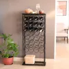 DanDiBo Portabottiglie in metallo nero in piedi 100 cm Rico Anteprima dell’immagine prodotto 3