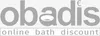 The image displays the brand name "obadis" with a tagline "online bath discount" below it. The brand name has a stylized graphic in the middle of the word "obadis". Anteprima dell’immagine prodotto