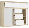 Komoda 120 cm 6 zásuvky 2 dveře skříňka FRAMIRE S-62D mix Náhled obrázku produktu 3
