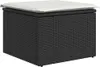 vidaXL 9-tlg. Garten-Sofagarnitur mit Kissen Schwarz Poly Produktbild-Vorschau 5