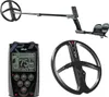 A metal detector and its components are displayed against a white background. Produktbild-Vorschau