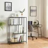 A modern living room or office space with a bookshelf and a desk. Anteprima dell’immagine prodotto