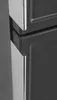 A close-up shot of the corner of a dark gray cabinet with a silver handle. Náhled obrázku produktu