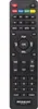 A black remote control for a satellite receiver. Produktbild-Vorschau
