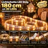 LED Strip Lichterkette 180cm 30 LED Warmweiß Selbstklebend Produktbild-Vorschau 1