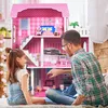 JOIEYOU Puppenhaus Holz Dollhouse 3 Etagen Puppenhäuser mit Produktbild-Vorschau 3