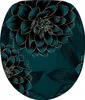 A close-up, stylized illustration of dahlias with gold outlines against a dark teal background. Produktbild-Vorschau