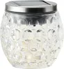 Transparente LED Solar Tischlampe aus Glas, warmweißes Produktbild-Vorschau 2