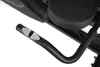 A close-up view of a black handle with silver buttons on a recumbent exercise bike. Produktbild-Vorschau