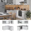 Eckküche Vicco Fame-Line Weiß Landhaus/Weiß 190 x 60 cm , Produktbild-Vorschau 6