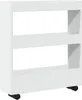 A white, three-tiered storage cart with wheels, shown from a three-quarter angle. Náhľad obrázku produktu