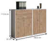 Aktenschrank TABOR 12 in lichtgrau / Gold Harbor Oak, Produktbild-Vorschau 3