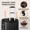 Valise rigide XL noir 4 roues bagage à poignée télescopique Voir les images du produit 4