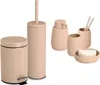 6-teiliges Badezimmer-Set Keramik mandel, Badzubehör-Set Produktbild-Vorschau 1