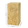 A rectangular pedestal made of OSB material, shown in isolation against a white background with dimensions indicated. Voir les images du produit