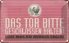 vianmo Blechschild 20x30 cm Tor geschlossen egal was Hühner Produktbild-Vorschau 1