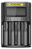 A Nitecore UM4 USB charger with four battery slots is shown. Náhled obrázku produktu
