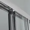 A close-up view of the top sliding mechanism and glass panels of a shower enclosure. Anteprima dell’immagine prodotto