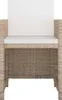 9-tlg. Garten-Essgruppe mit Auflagen Poly Rattan Beige Produktbild-Vorschau 4