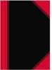 A close-up view of a black and red notebook cover. Anteprima dell’immagine prodotto
